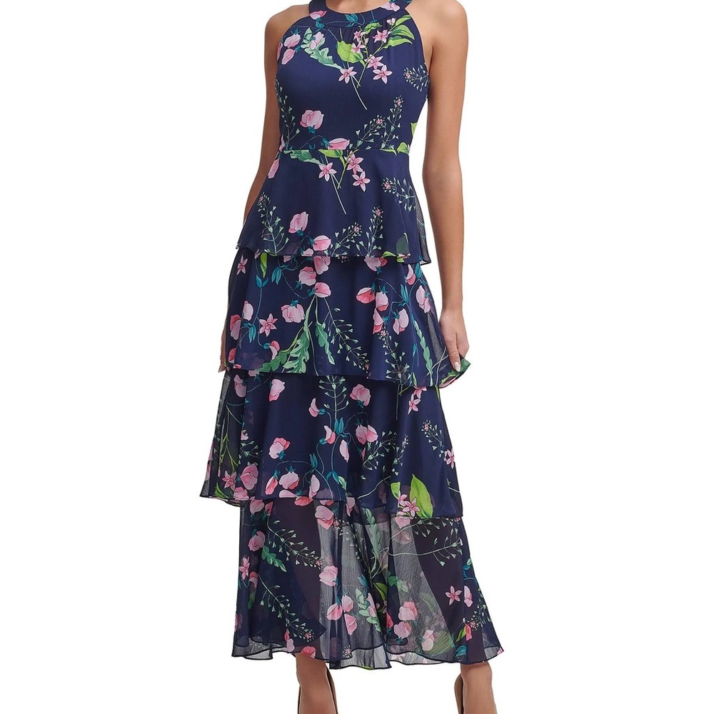 Tommy Hilfiger Navy Floral Maxi Dress